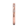 FlyerFit Micropave 18K Pink Gold Wedding Band