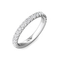 FlyerFit Micropave 18K White Gold Wedding Band