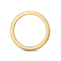 FlyerFit Micropave 18K Yellow Gold Wedding Band