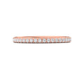 FlyerFit Micropave 14K Pink Gold Wedding Band