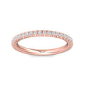 FlyerFit Micropave 14K Pink Gold Wedding Band