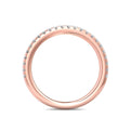 FlyerFit Micropave 14K Pink Gold Wedding Band