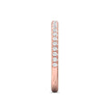 FlyerFit Micropave 14K Pink Gold Wedding Band