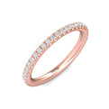 FlyerFit Micropave 14K Pink Gold Wedding Band