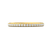 FlyerFit Micropave 18K Yellow Gold Wedding Band