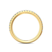 FlyerFit Micropave 18K Yellow Gold Wedding Band