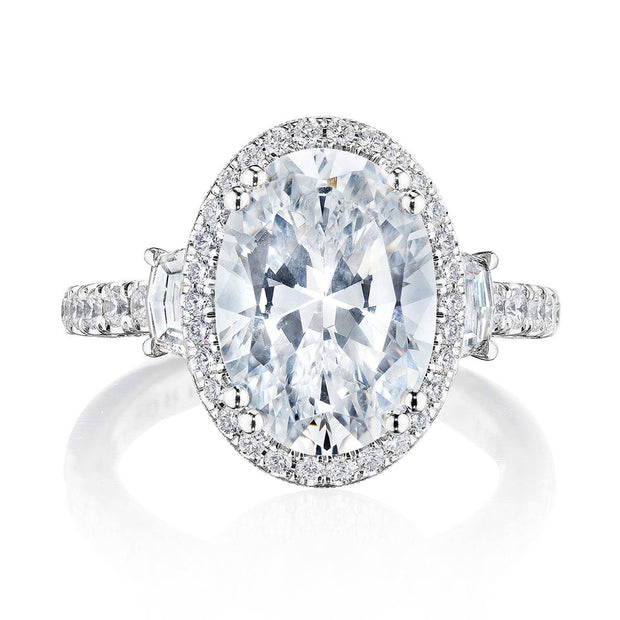 Oval 3-Stone Engagement Ring