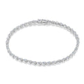 Pear Diamond Tennis Bracelet in 18k White Gold