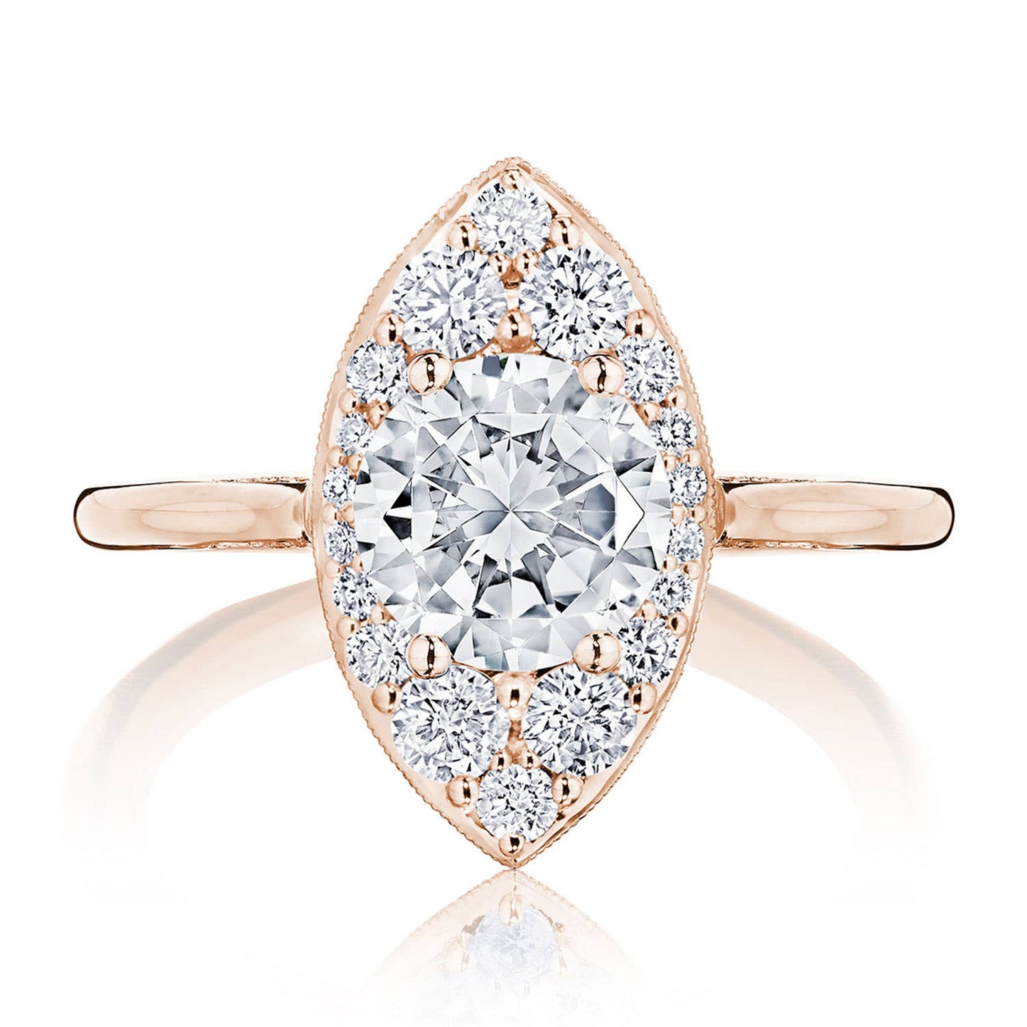 Round, Marquise Bloom Engagement Ring