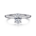 Gabriel & Co | Lark - 14K White Gold Oval Solitaire Engagement Ring