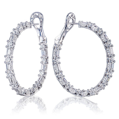 Diamond Hoop Earrings