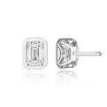 Emerald Diamond Stud Earring - 1ct