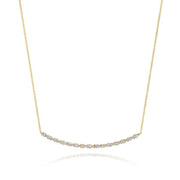 Pear Diamond Necklace in 18k Yellow Gold