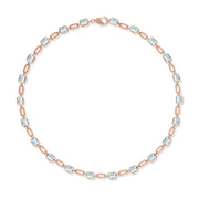 Sky Blue Topaz Link Necklace