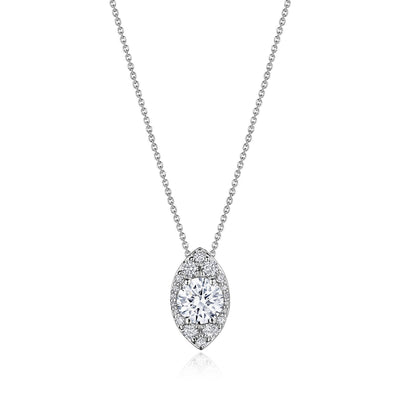 17"" Vertical Marquise Bloom Diamond Necklace