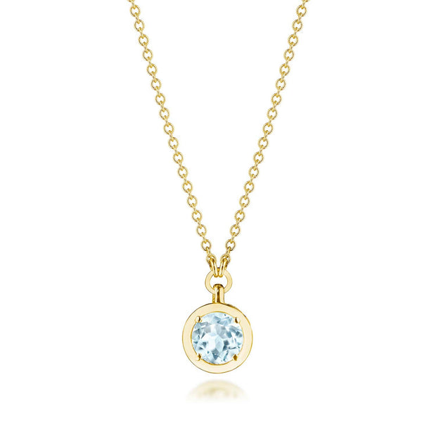 Sky Blue Topaz Necklace - 0.7ct