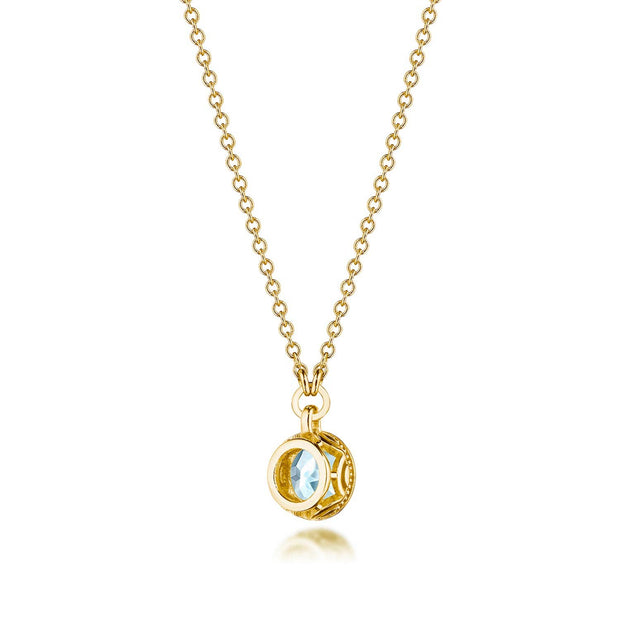 Sky Blue Topaz Necklace - 0.7ct