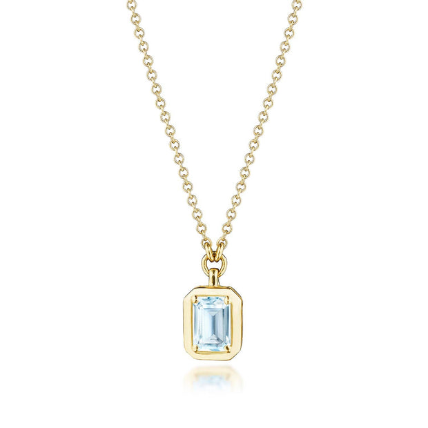 Sky Blue Topaz Necklace - 0.7ct