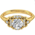 Gabriel & Co. Amavida "Margarita" Vintage Halo Diamond Engagement Ring