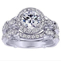 Gabriel & Co. Art Deco Halo Diamond Engagement Ring