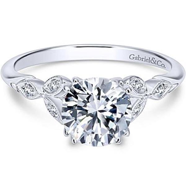 Gabriel "Celia" Victorian Style Diamond Engagement Ring