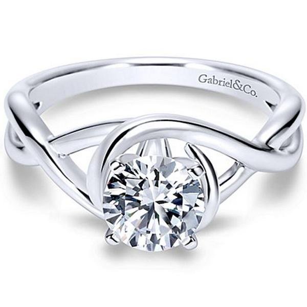 Gabriel "Celine" Bypass Twist Diamond Engagement Ring