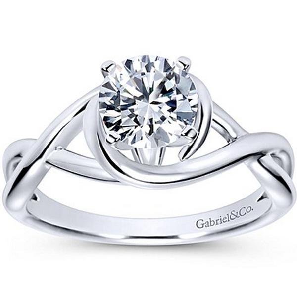 Gabriel "Celine" Bypass Twist Diamond Engagement Ring