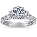 Gabriel Chantal Three Stone Round Diamond Engagement Ring