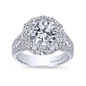 Gabriel & Co. Amavida "Coco" Round Large Diamond Halo Engagement Ring