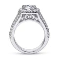 Gabriel & Co. Amavida "Dawn" Cushion Halo Diamond Engagement Ring