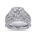 Gabriel & Co. Amavida "Dawn" Cushion Halo Diamond Engagement Ring