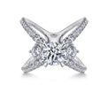 Gabriel & Co. "Aria" Three Stone Diamond Engagement Ring