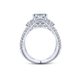 Gabriel & Co. "Aria" Three Stone Diamond Engagement Ring