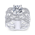 Gabriel & Co. "Calm" Wide Twist Diamond Engagement Ring