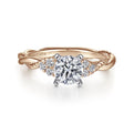 Gabriel & Co. "Catalina" Twist Shank Diamond Engagement Ring