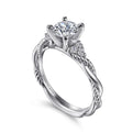 Gabriel & Co. "Catalina" Twist Shank Diamond Engagement Ring