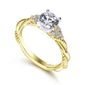 Gabriel & Co. "Catalina" Twist Shank Diamond Engagement Ring