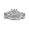 Gabriel & Co. "Catalina" Twist Shank Diamond Engagement Ring