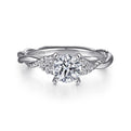 Gabriel & Co. "Catalina" Twist Shank Diamond Engagement Ring