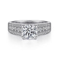 Gabriel & Co. "Channing" Three Row Diamond Engagement Ring