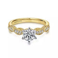 Gabriel & Co. "Clara" Vintage Style Diamond Engagement Ring