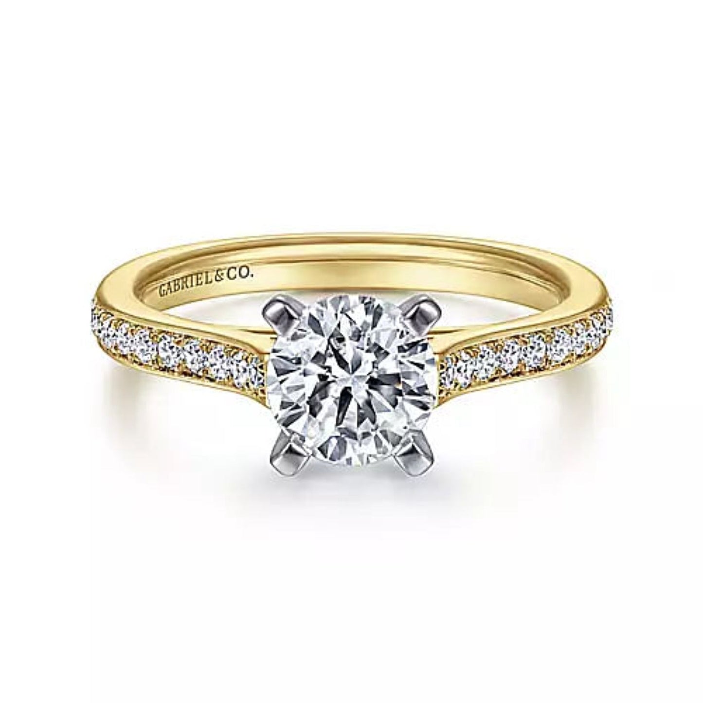 Gabriel & Co. Classic Cathedral Diamond Engagement Ring