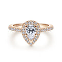 Gabriel & Co. Classic Pear Cut Halo Diamond Engagement Ring