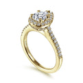 Gabriel & Co. Classic Pear Cut Halo Diamond Engagement Ring