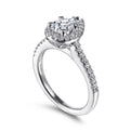 Gabriel & Co. Classic Pear Cut Halo Diamond Engagement Ring