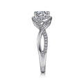 Gabriel & Co. "Courtney" Twist Diamond Halo Engagement Ring