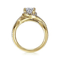 Gabriel & Co. "Courtney" Twist Diamond Halo Engagement Ring