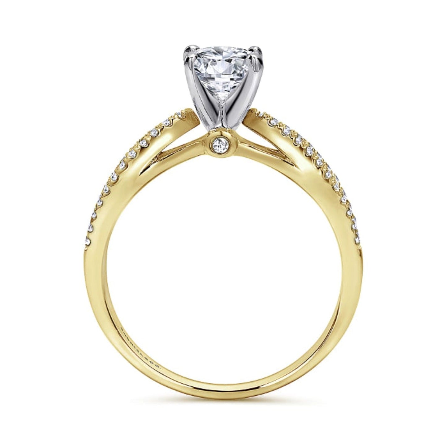 Gabriel & Co. "Elyse" Split Shank Diamond Engagement Ring