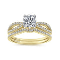 Gabriel & Co. "Elyse" Split Shank Diamond Engagement Ring