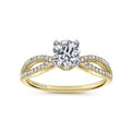 Gabriel & Co. "Elyse" Split Shank Diamond Engagement Ring